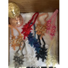 Tramas em flor com perolas 